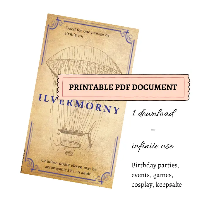 Printable Ilvermorny Balloon tickets