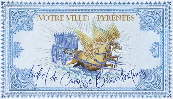 Printable Beauxbâtons Carriage Tickets