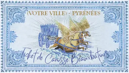 Printable Beauxbâtons Carriage Tickets